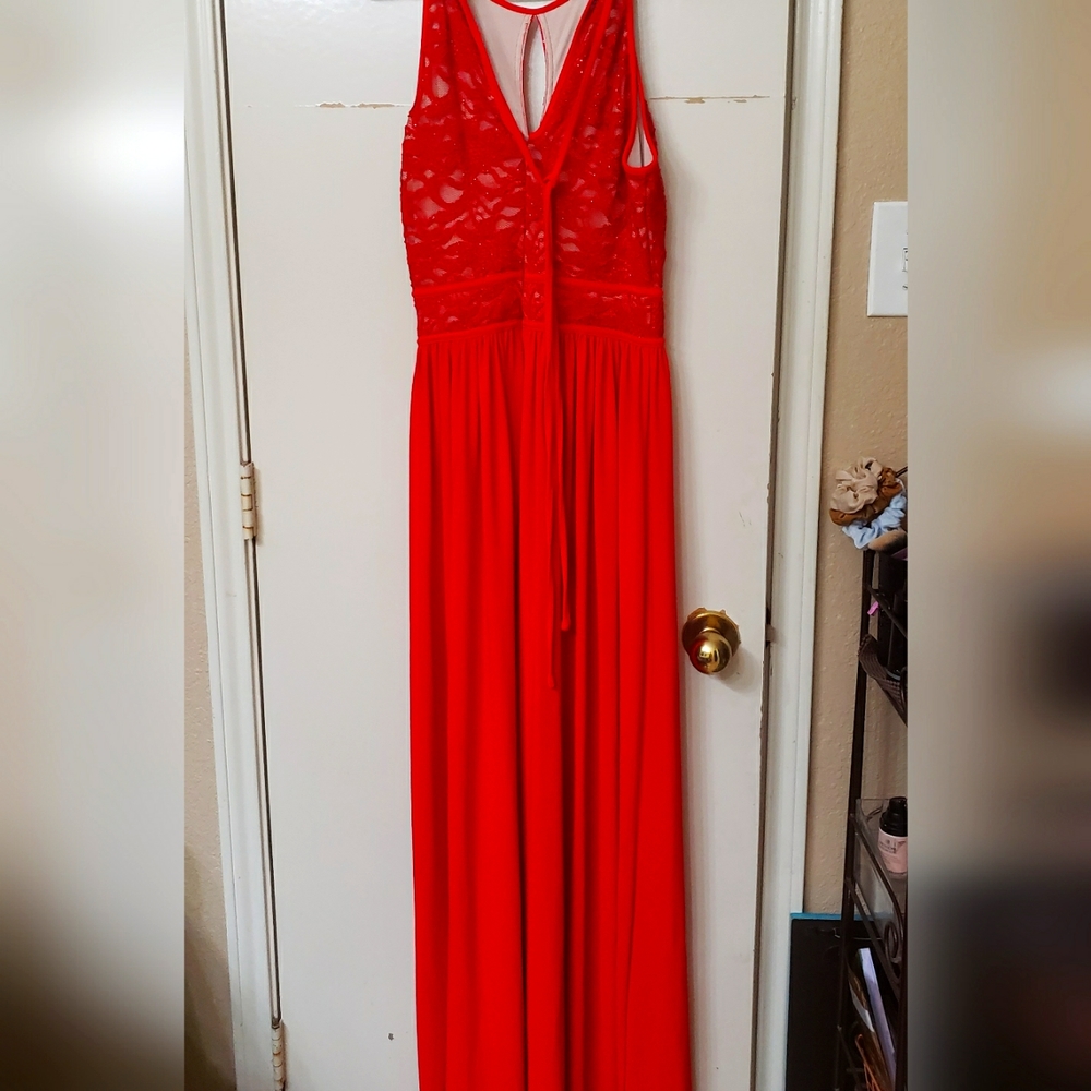 Nightway red evening dress.
